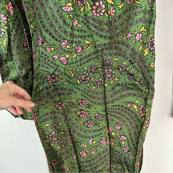 VERONICA BEARD Gemma Maxi Green Floral Dress SZ US 2 - Picture 7 of 9